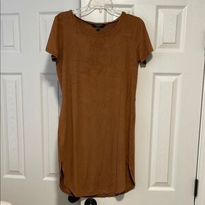Brown Short Sleeve Dress